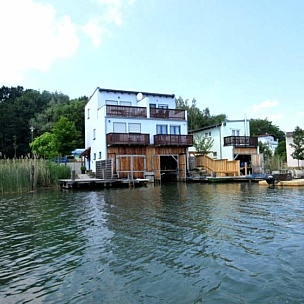 Ferienhaus Seepferdchen und Angler in der Lagune Kahnsdorf
